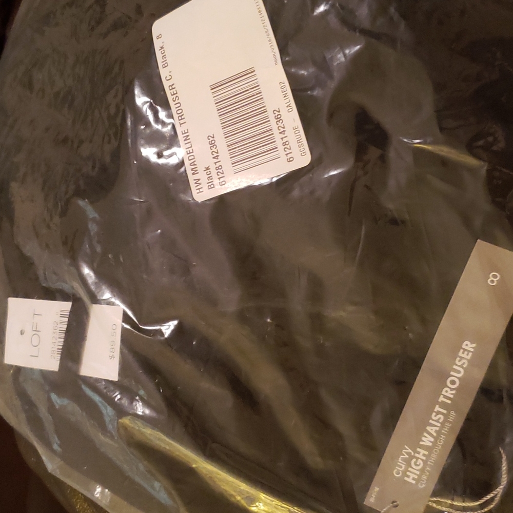 NWT Black Ann Taylor Curvy Trouser Size 8